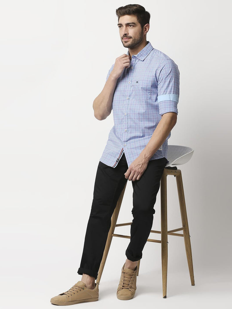 Thomas Scott Men Black Mid-Rise Regular Fit Woven Chinos Trouser