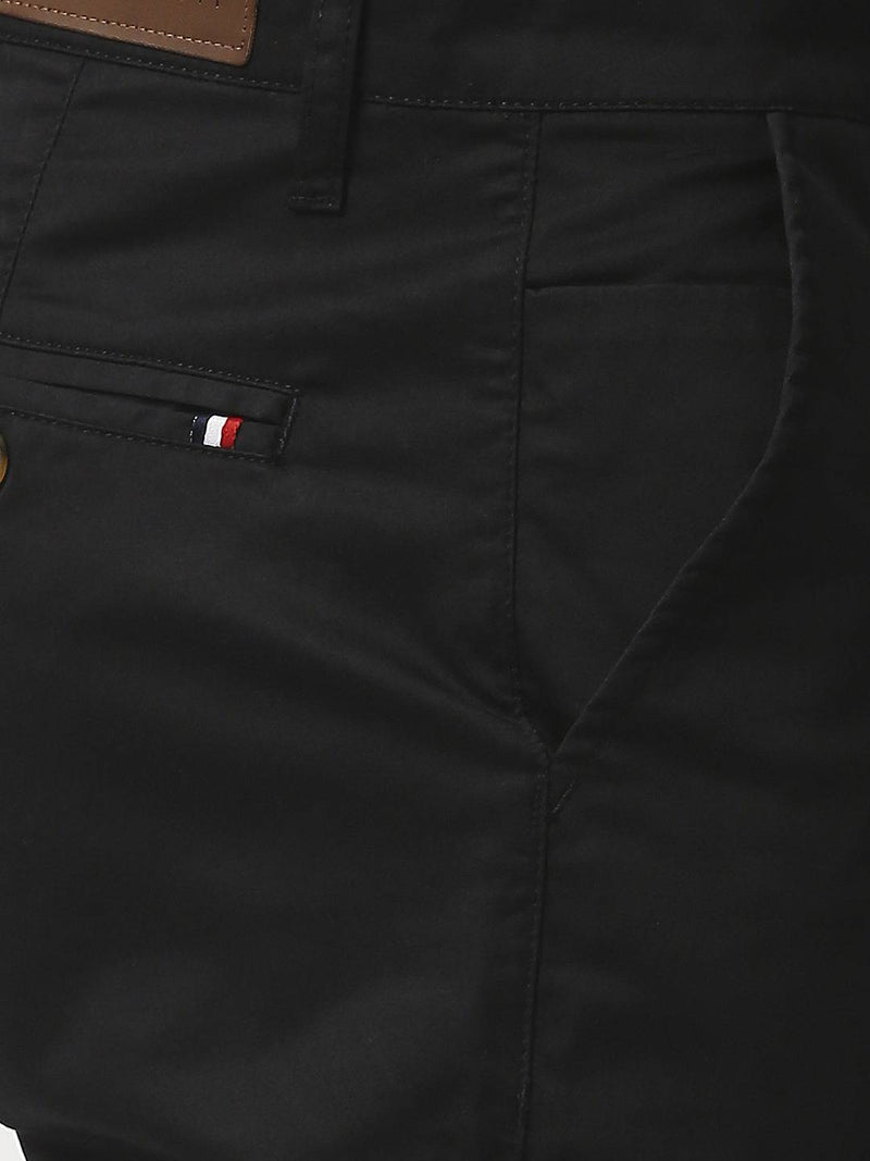 Thomas Scott Men Black Mid-Rise Regular Fit Woven Chinos Trouser
