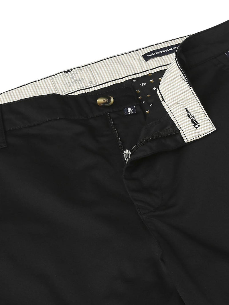 Thomas Scott Men Black Mid-Rise Regular Fit Woven Chinos Trouser
