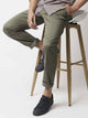 Olive Green Easy Wash Sustainable Chinos Trouser For Men