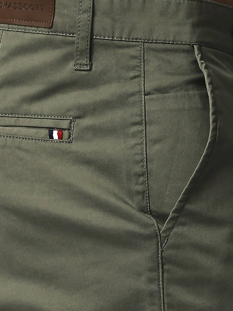 Thomas Scott Men Olive Green Easy Wash Sustainable Trousers
