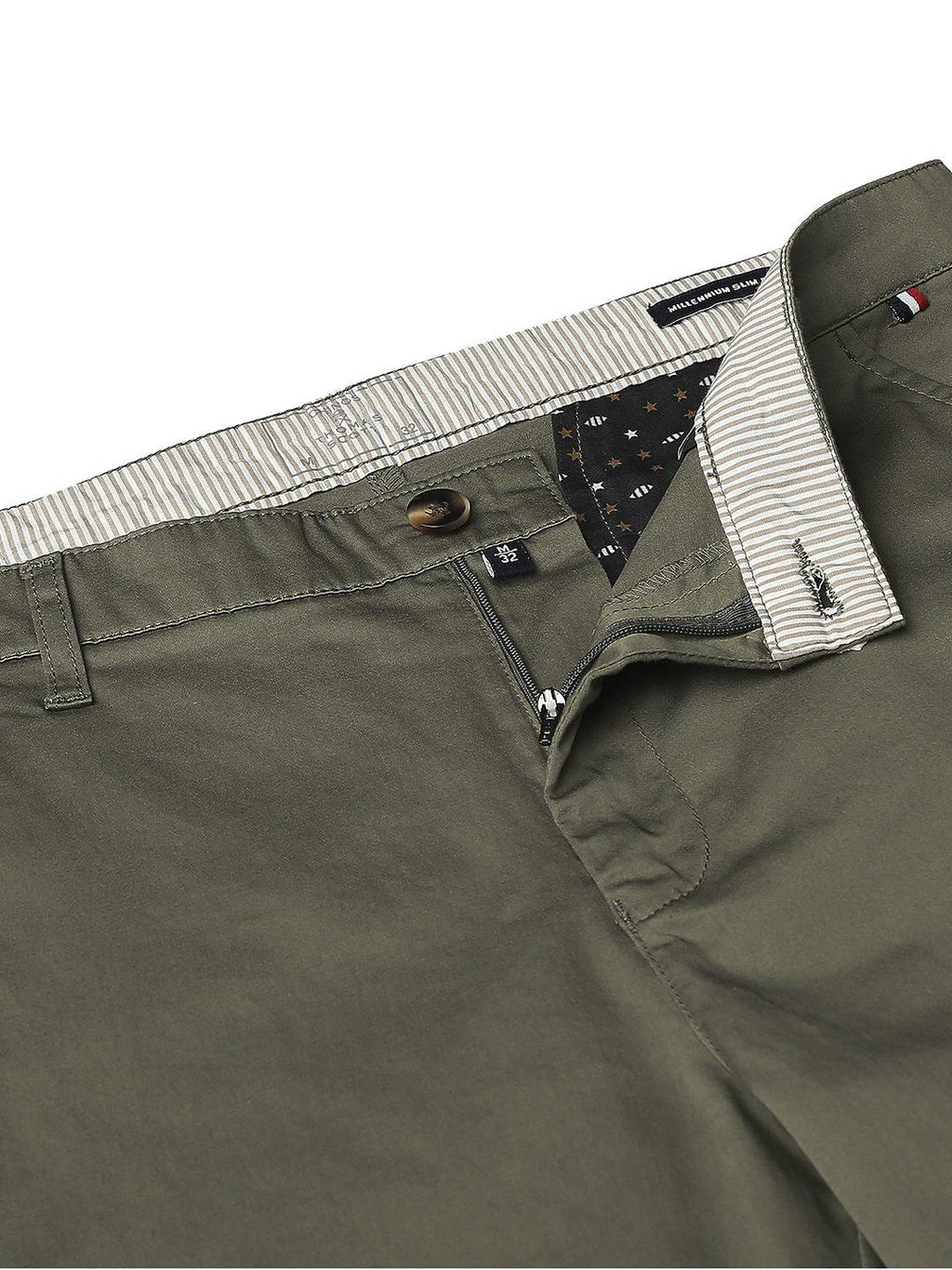Thomas Scott Men Olive Green Easy Wash Sustainable Trousers