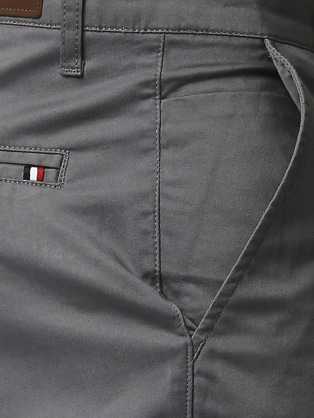 Thomas Scott Men Grey Slim Fit Easy Wash Sustainable Chinos Trousers