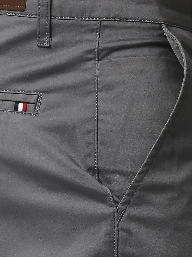 Thomas Scott Men Grey Slim Fit Easy Wash Sustainable Chinos Trousers