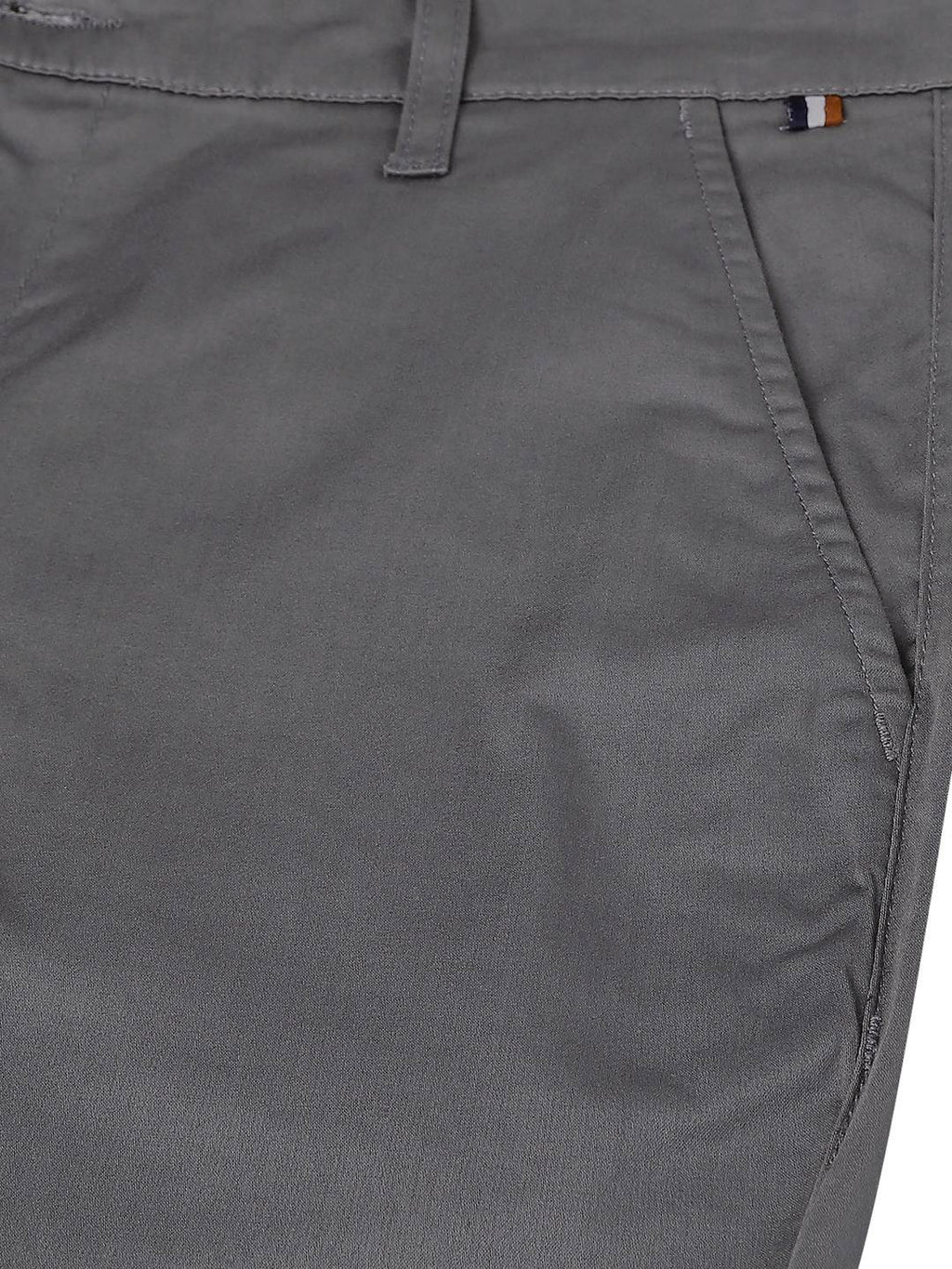 Thomas Scott Men Grey Slim Fit Easy Wash Sustainable Chinos Trousers