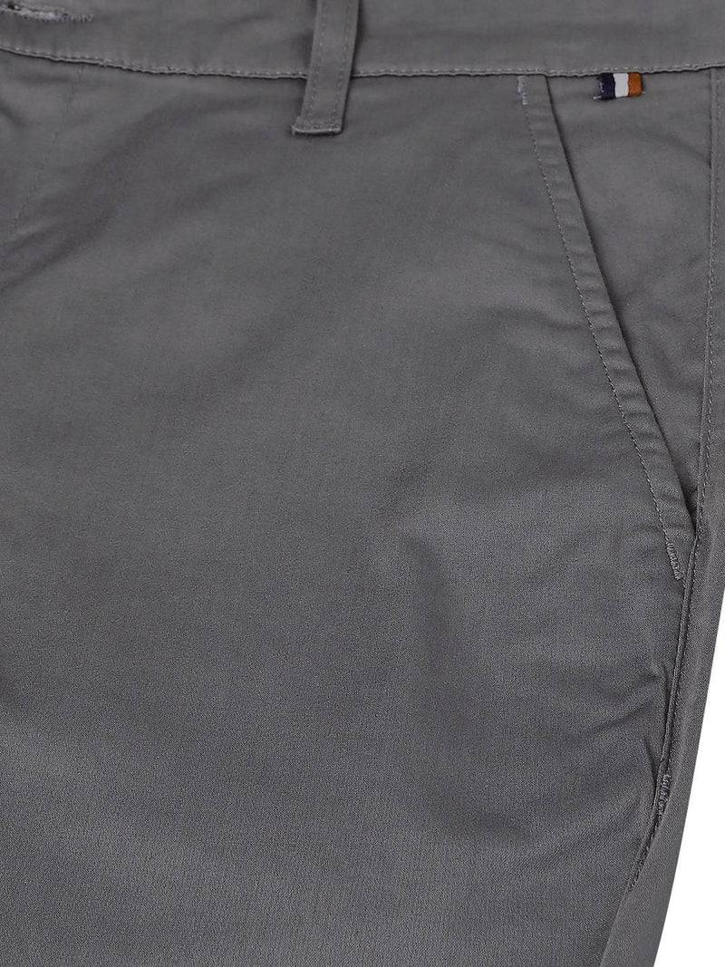 Thomas Scott Men Grey Slim Fit Easy Wash Sustainable Chinos Trousers
