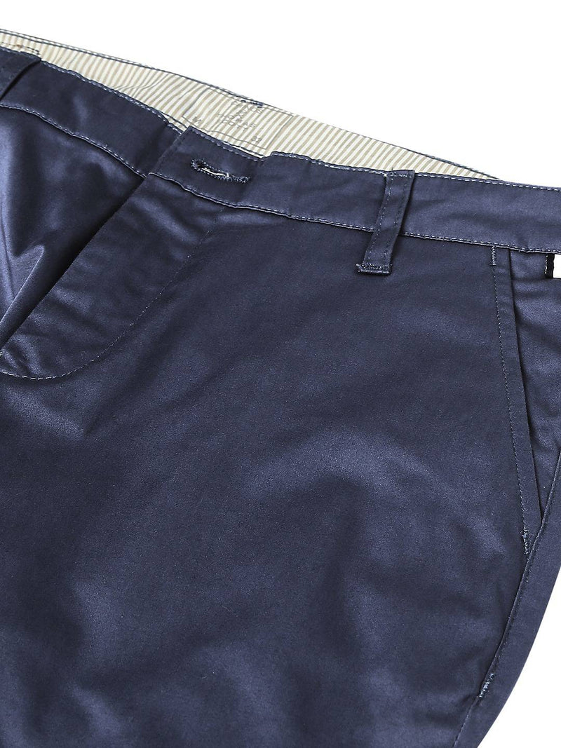 Thomas Scott Men Blue Easy Wash Slim Fit Sustainable Chinos Trousers