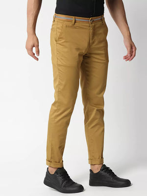 Thomas Scott Men Brown Slim Fit Chinos Trousers