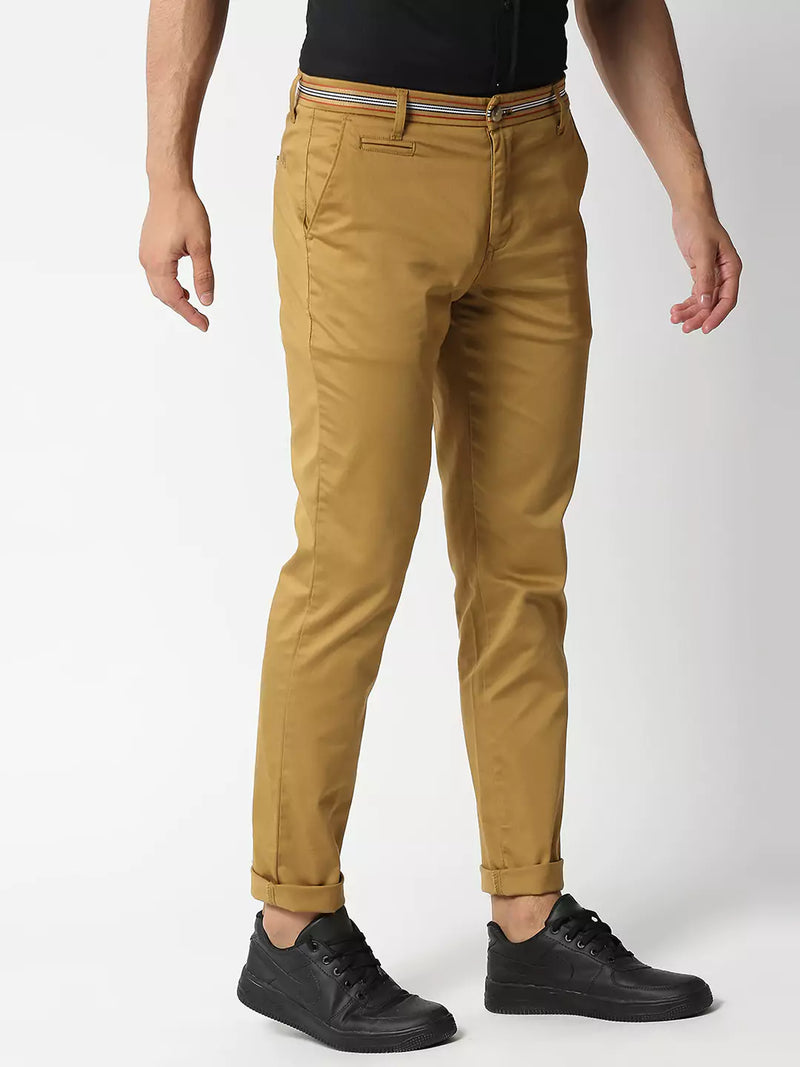 Thomas Scott Men Brown Slim Fit Chinos Trousers