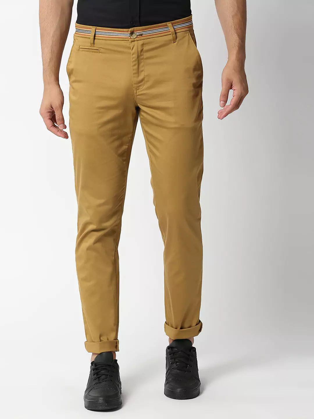 Thomas Scott Men Brown Slim Fit Chinos Trousers