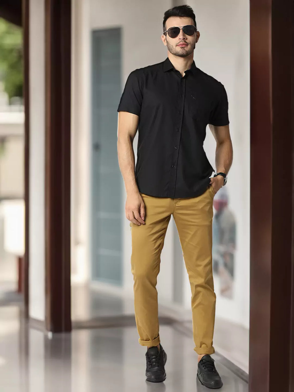 Thomas Scott Men Brown Slim Fit Chinos Trousers