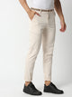 Cream-Coloured Slim Fit Chinos Trouser For Men
