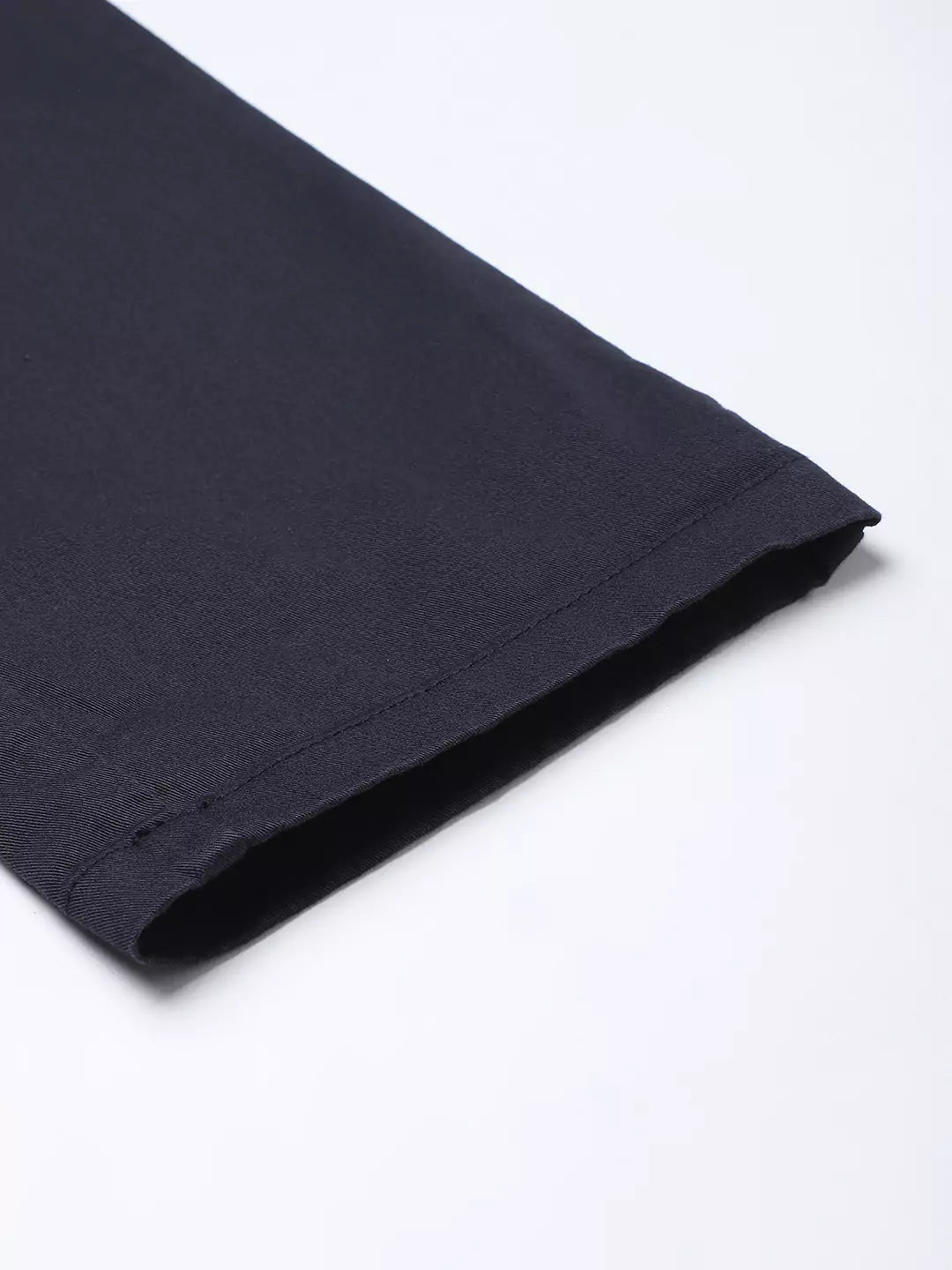 Thomas Scott Men Navy Blue Easy Wash Slim Fit Sustainable Chinos Trousers