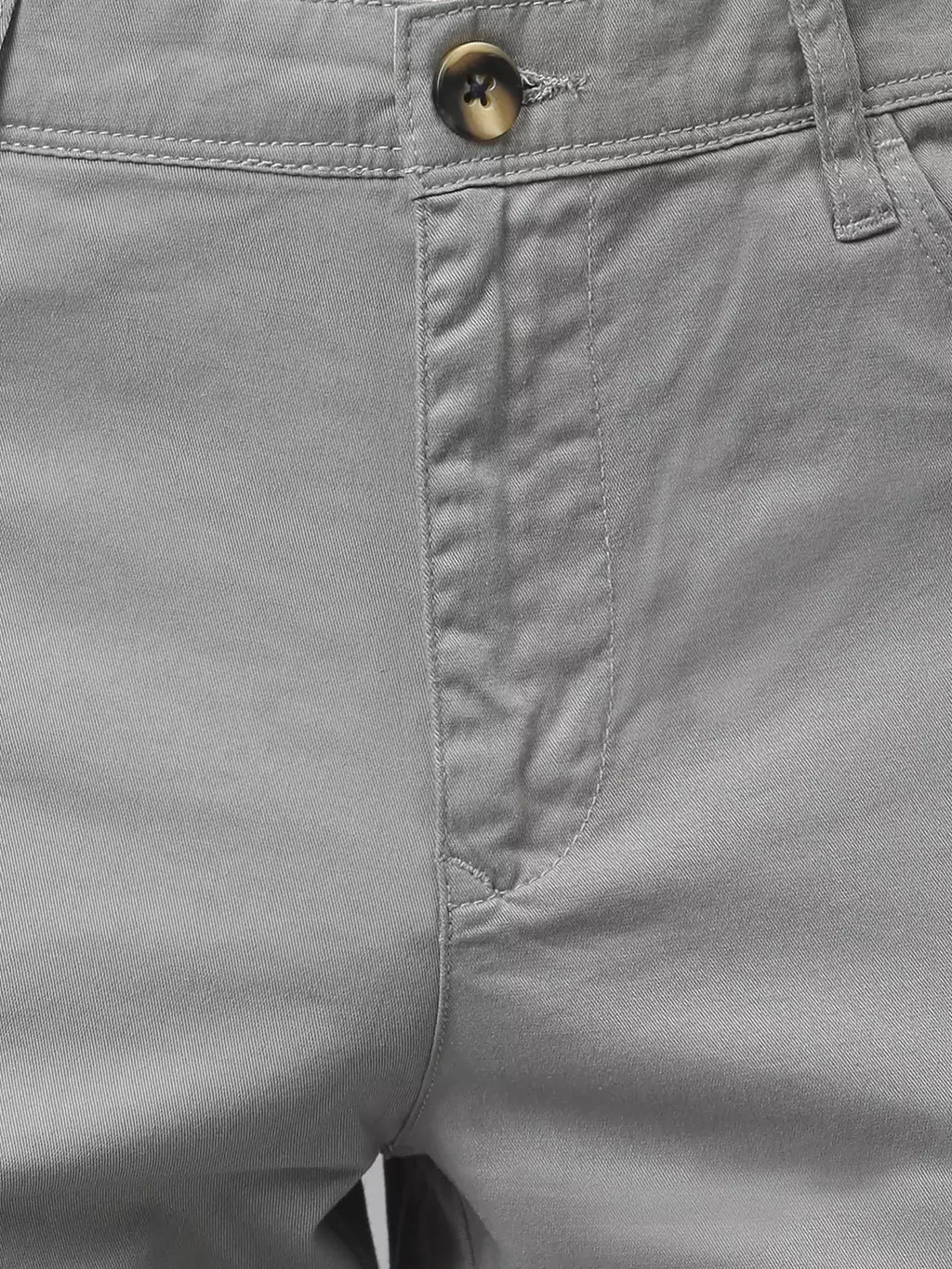 Thomas Scott Men Grey Solid Slim Fit Sustainable Chinos