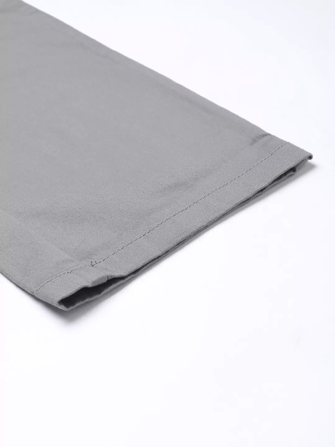 Thomas Scott Men Grey Solid Slim Fit Sustainable Chinos