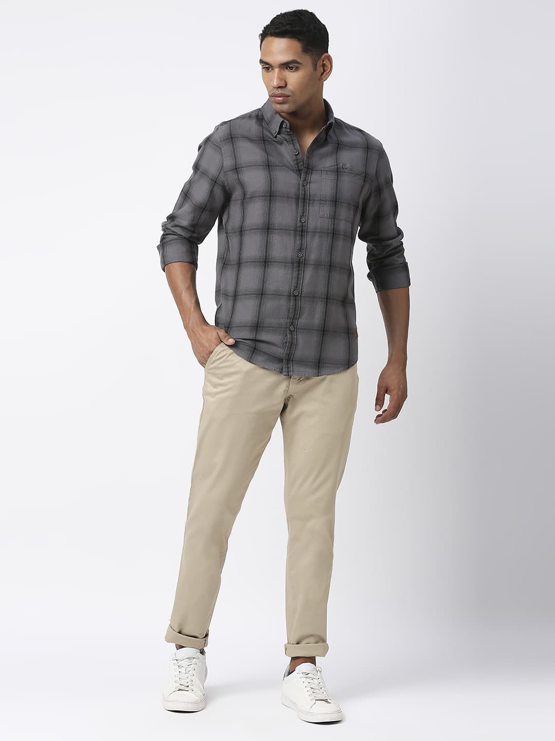 Thomas Scott Men Mid-Rise Classic Slim Fit Chinos Trousers