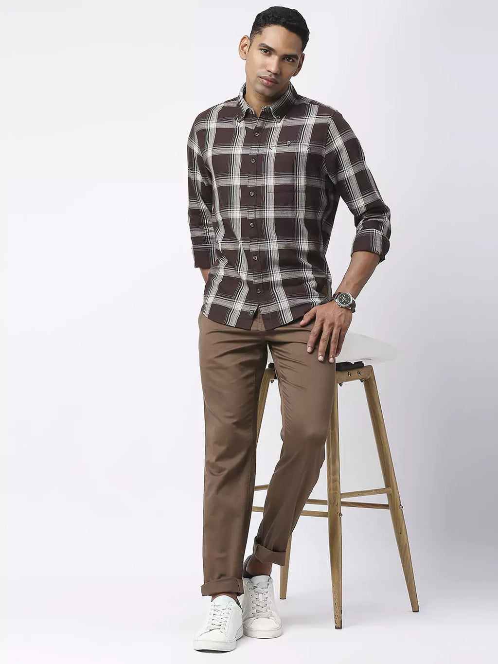 Thomas Scott Men Mid-Rise Classic Slim Fit Trousers
