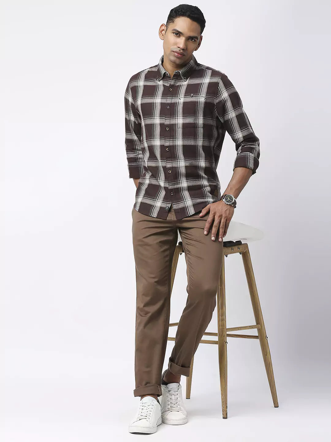 Thomas Scott Men Mid-Rise Classic Slim Fit Trousers