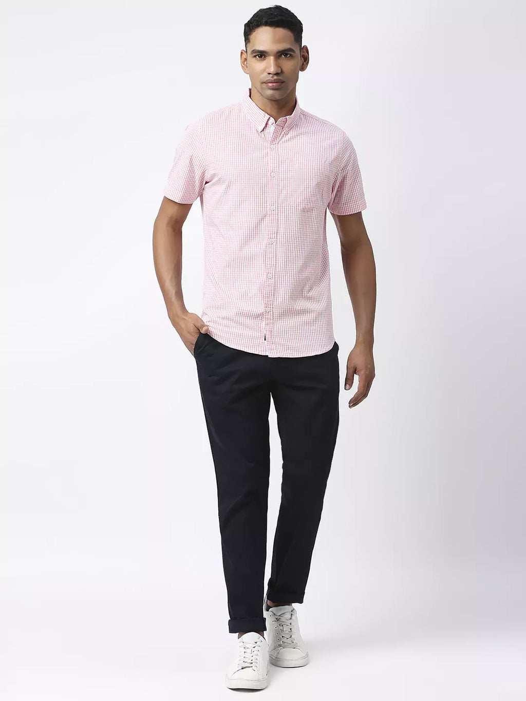 Thomas Scott Men Mid-Rise Classic Slim Fit Trousers