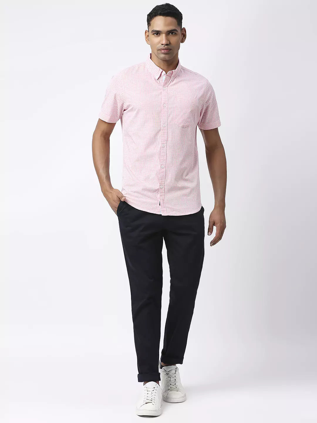 Thomas Scott Men Mid-Rise Classic Slim Fit Trousers