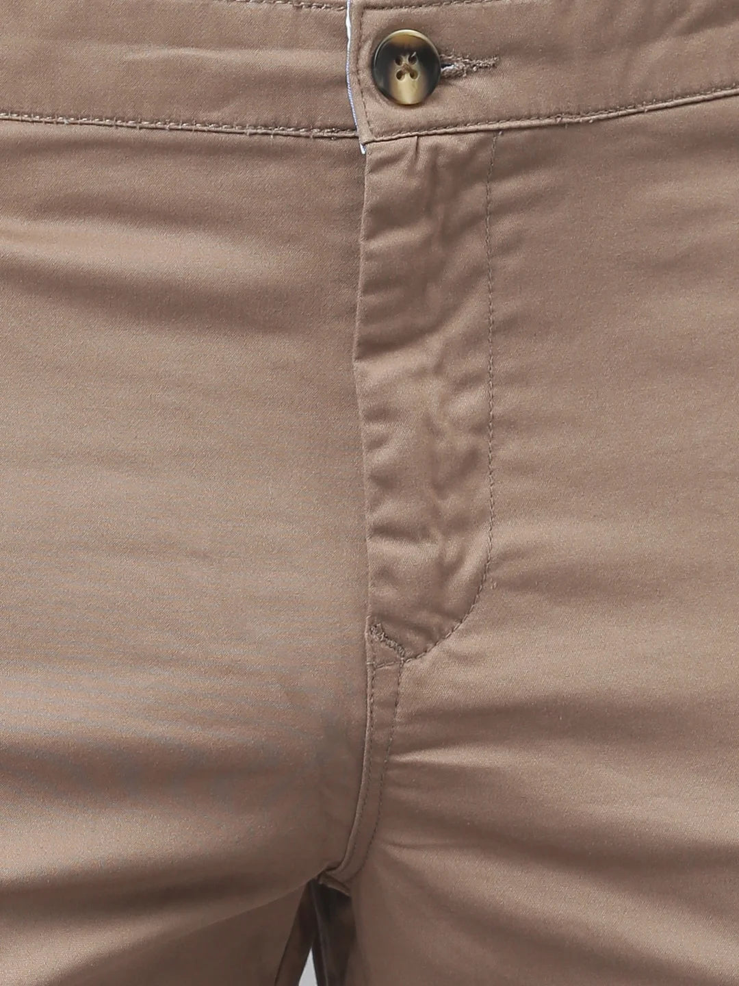 Thomas Scott Men Brown Easy Wash Sustainable Trousers