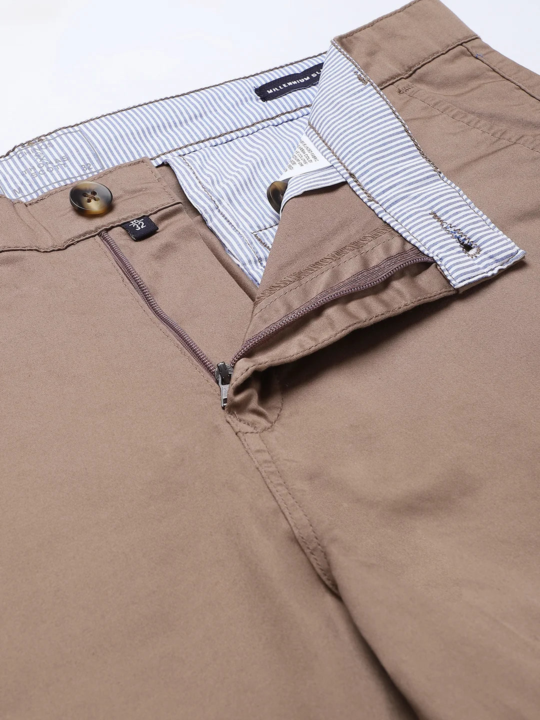 Thomas Scott Men Brown Easy Wash Sustainable Trousers
