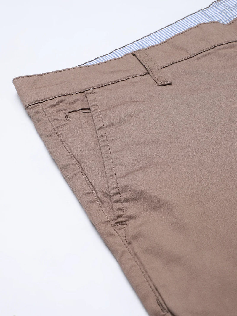 Thomas Scott Men Brown Easy Wash Sustainable Trousers