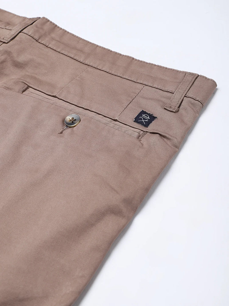 Thomas Scott Men Brown Easy Wash Sustainable Trousers