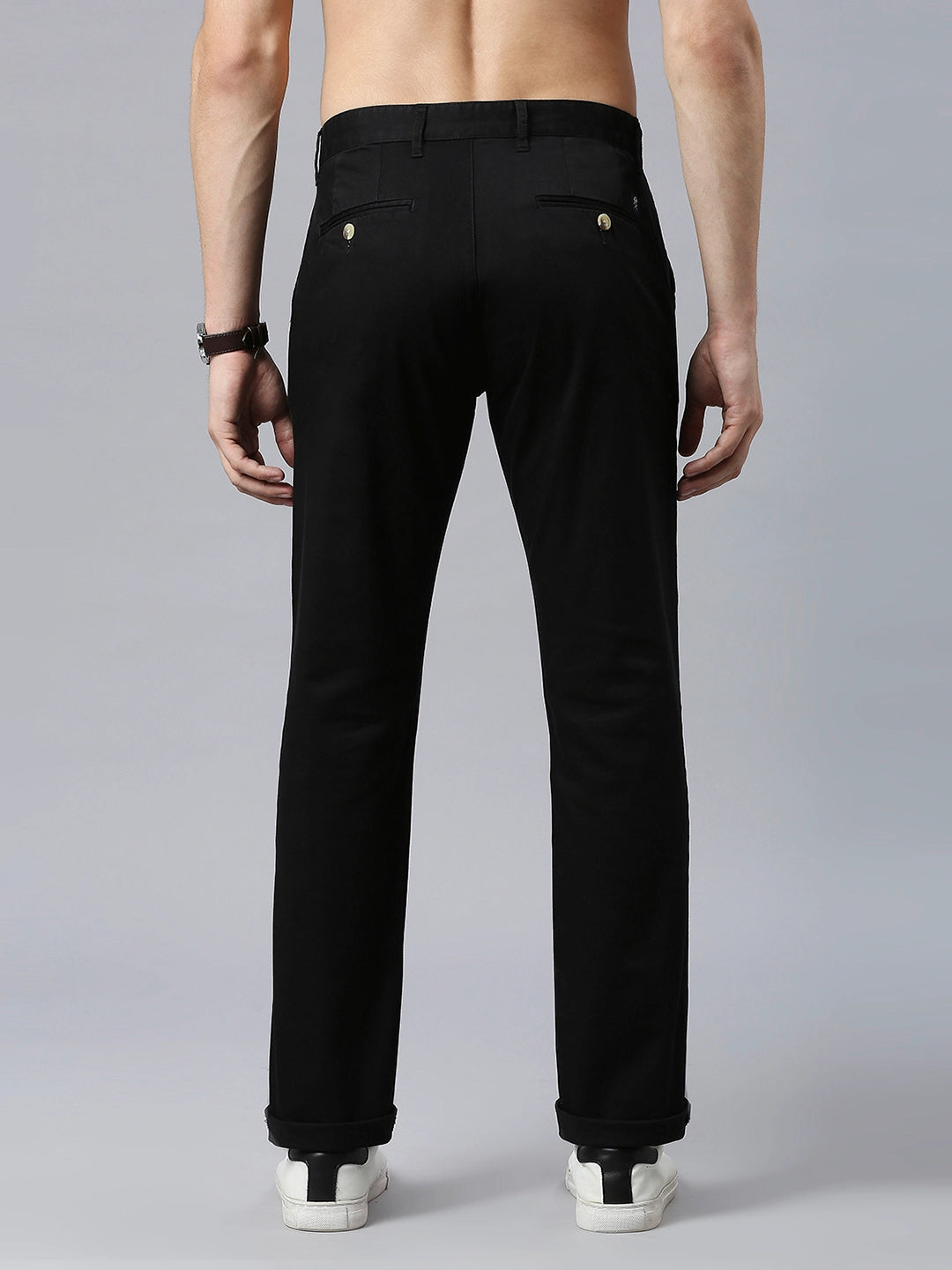 Thomas Scott Men Classic Slim Fit Mid-Rise Chinos Trousers