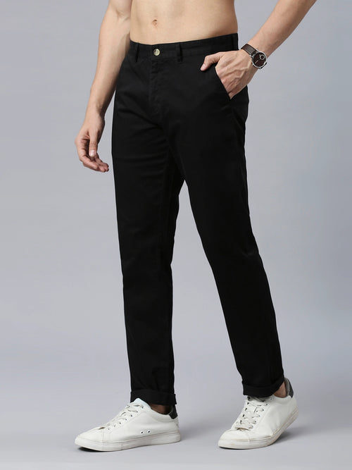 Thomas Scott Men Classic Slim Fit Mid-Rise Chinos Trousers