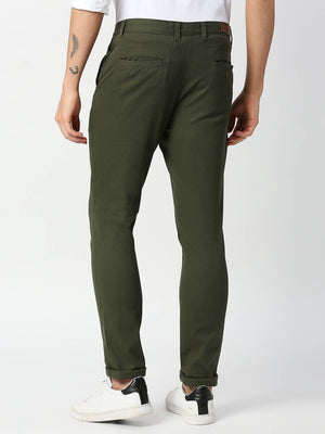 Thomas Scott Men Green Slim Fit Trousers