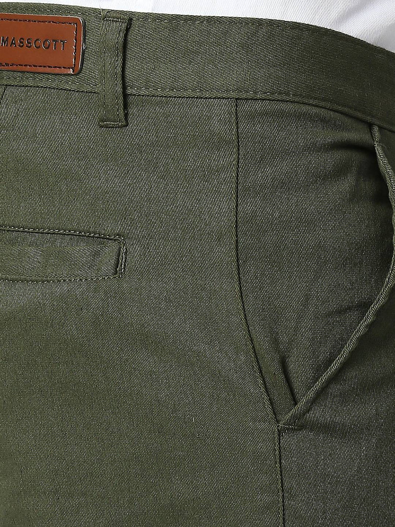 Thomas Scott Men Green Slim Fit Trousers