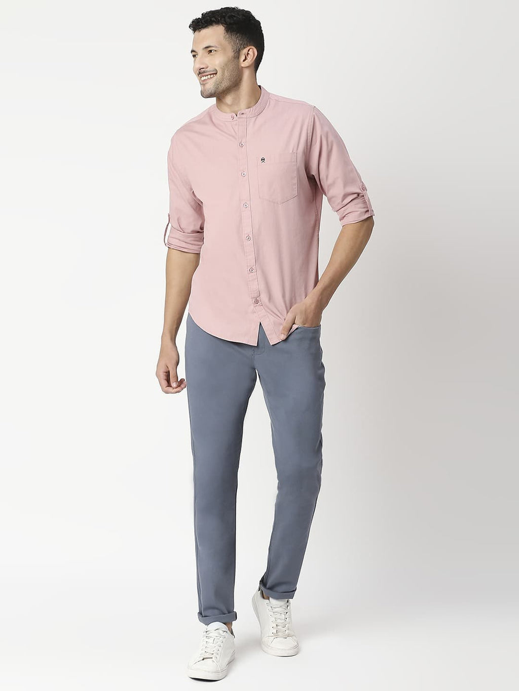 Thomas Scott Men Blue Slim Fit Chinos Trousers