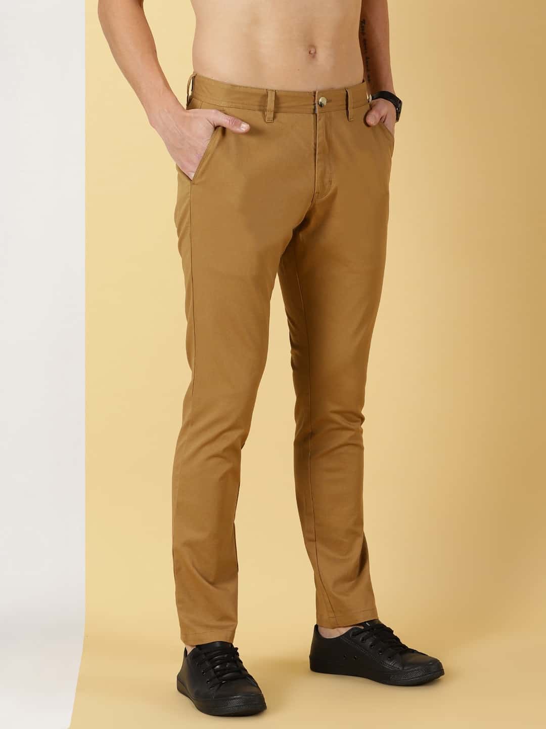 Thomas Scott Men Mid-Rise Smart Fit Easy Wash Chinos Trousers