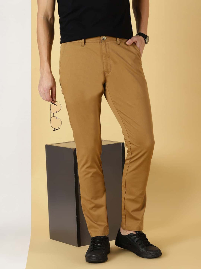 Thomas Scott Men Mid-Rise Smart Fit Easy Wash Chinos Trousers