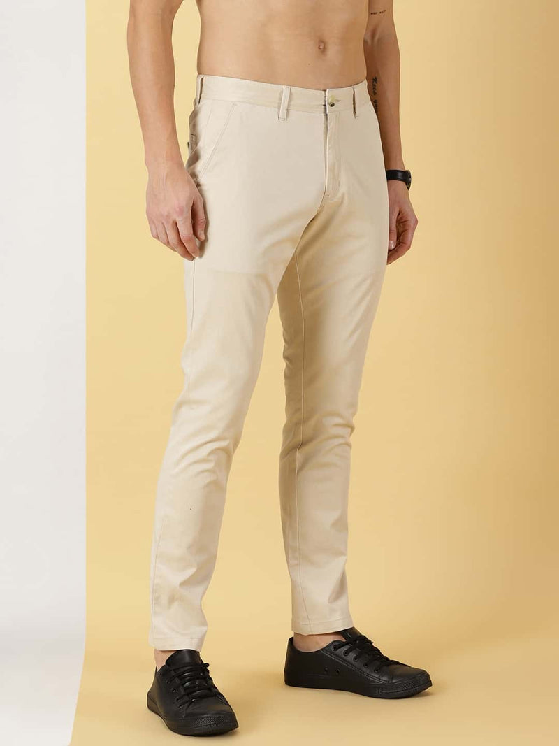 Thomas Scott Men Mid-Rise Smart Fit Easy Wash Chinos Trousers