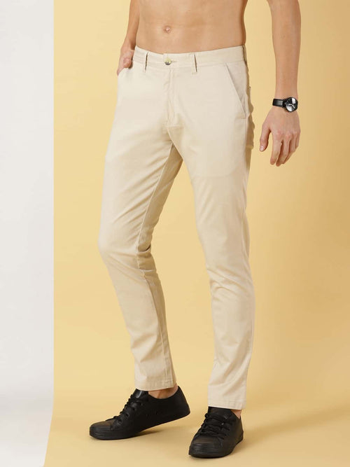 Thomas Scott Men Mid-Rise Smart Fit Easy Wash Chinos Trousers