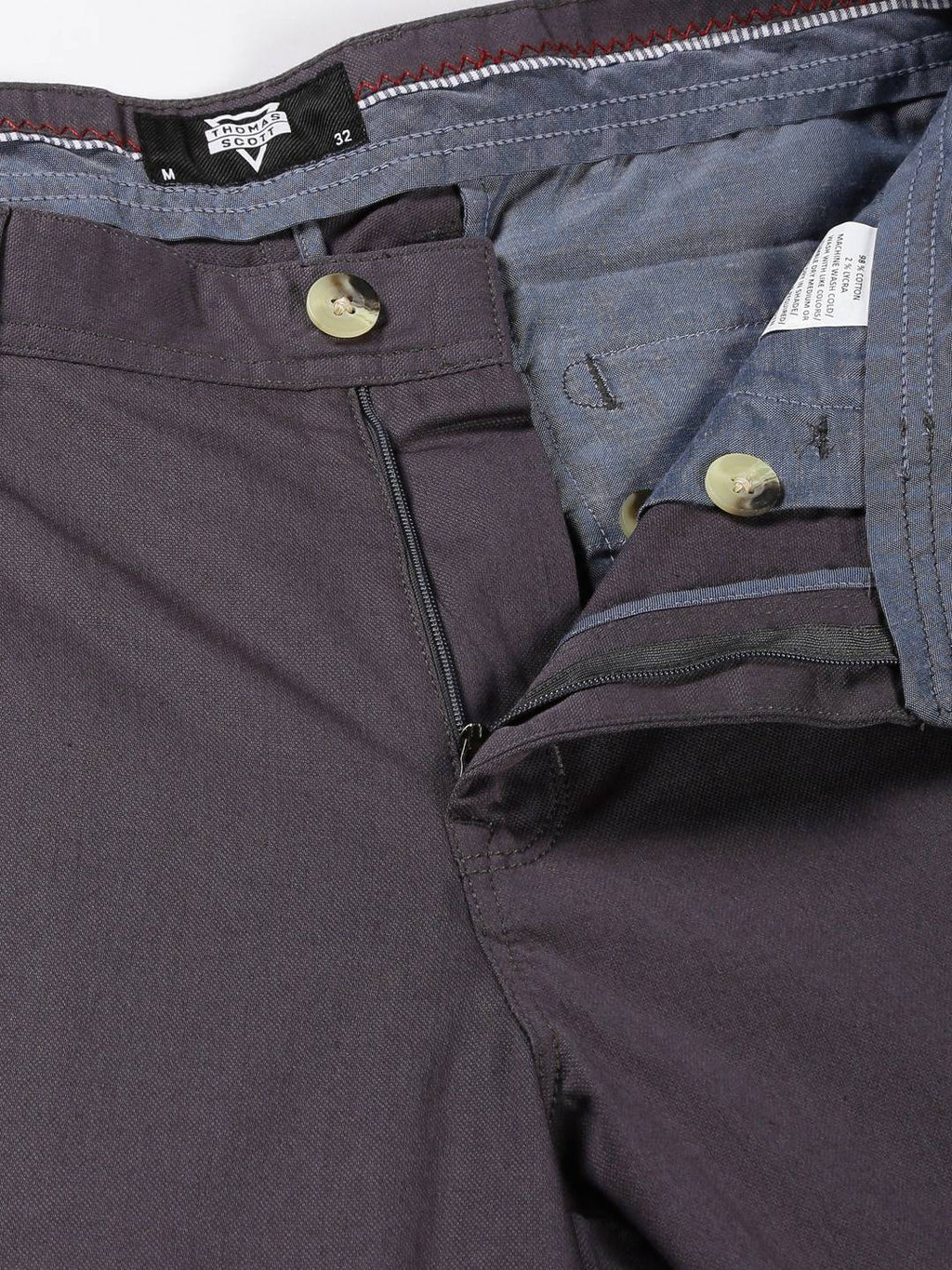 Thomas Scott Men Mid-Rise Smart Fit Easy Wash Chinos Trousers