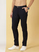 Thomas Scott Men Navy Regular Fit Mid-Rise Solid Woven Chinos Trouser