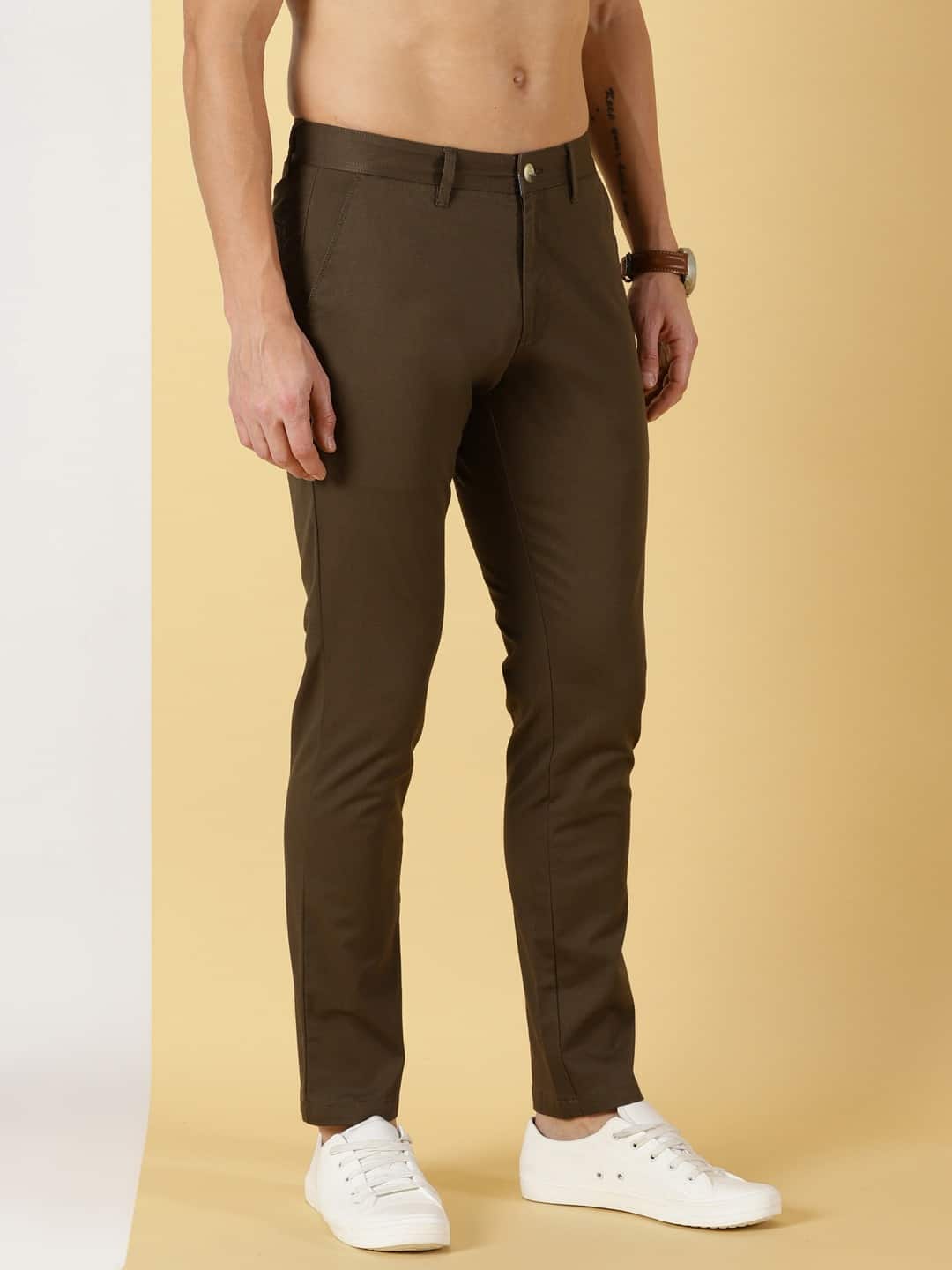 Thomas Scott Men Smart Easy Wash Mid-Rise Chinos