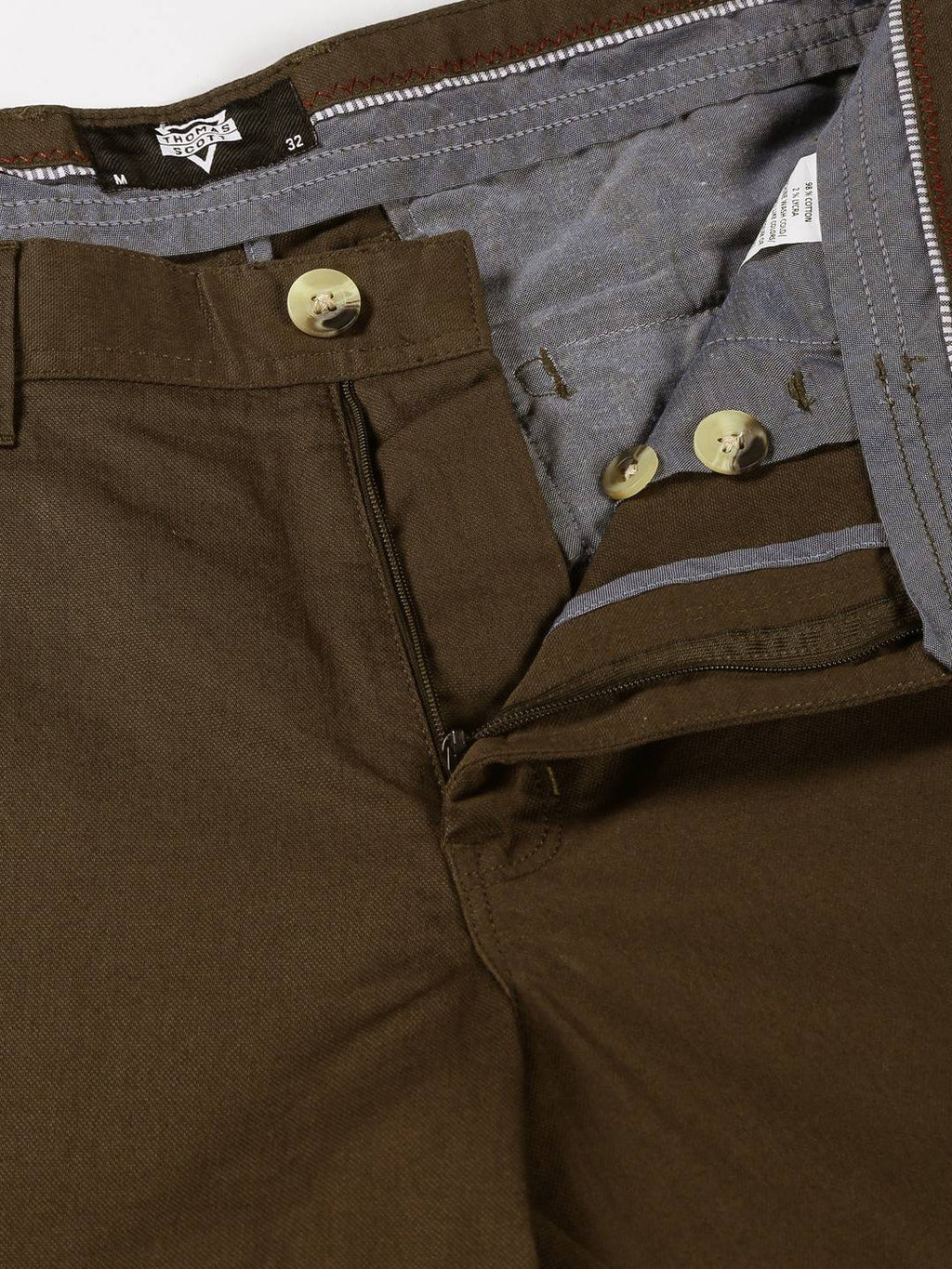 Thomas Scott Men Smart Easy Wash Mid-Rise Chinos