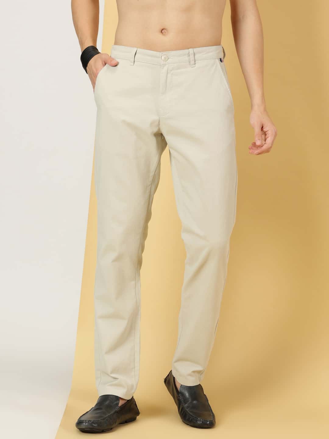 Thomas Scott Men Smart Slim Fit Cotton Chinos Trouser