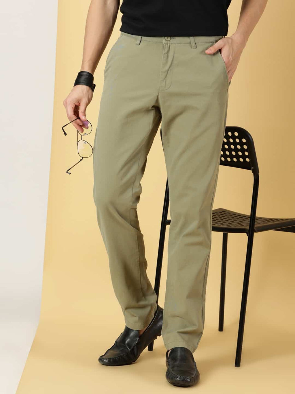 Thomas Scott Men Smart Slim Fit Cotton Chino Trouser