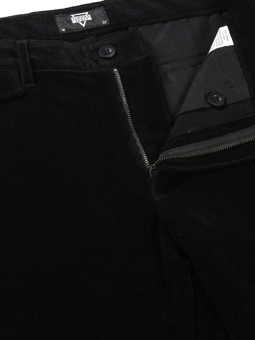 Thomas Scott Men Smart Slim Fit Easy Wash Corduroy Cotton Chinos