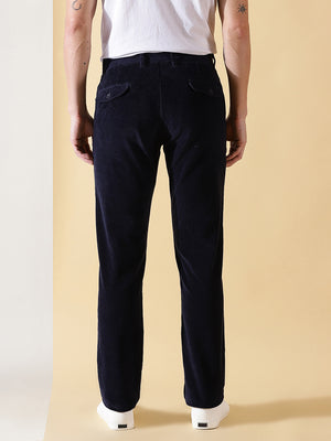 Thomas Scott Men Smart Slim Fit Easy Wash Corduroy Chinos Trousers