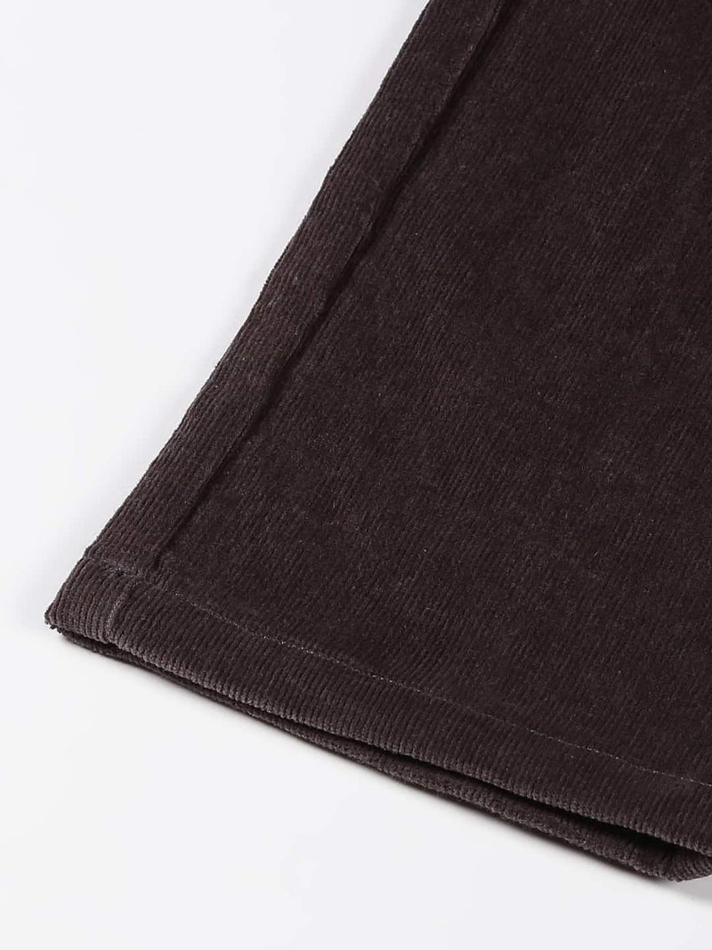 Thomas Scott Men Textured Smart Slim Fit Easy Wash Corduroy Chinos Trousers