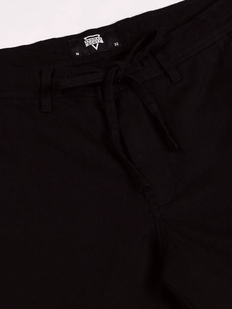 Thomas Scott Men Textured Mid-Rise Smart Chinos Trousers