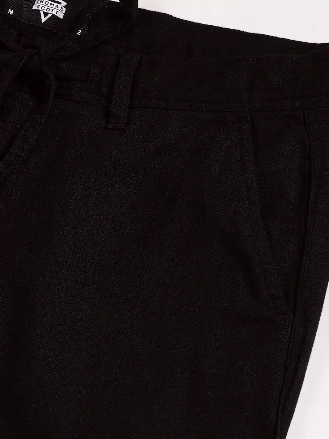 Thomas Scott Men Textured Mid-Rise Smart Chinos Trousers
