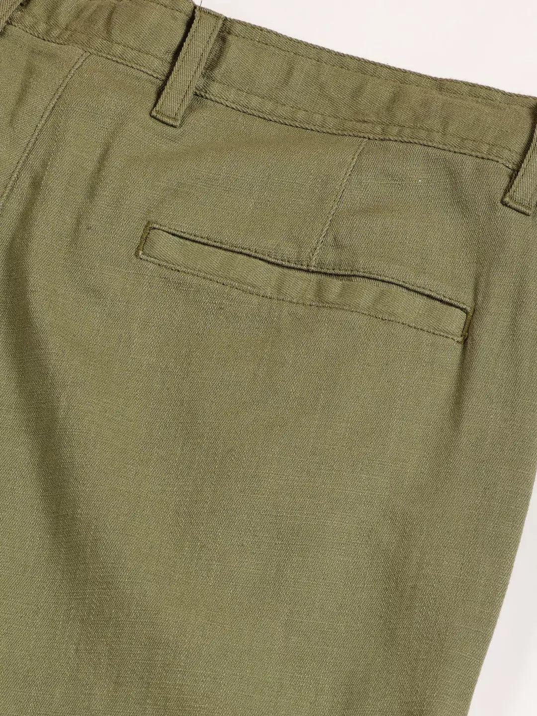 Thomas Scott Men Textured Mid-Rise Smart Chinos Trousers