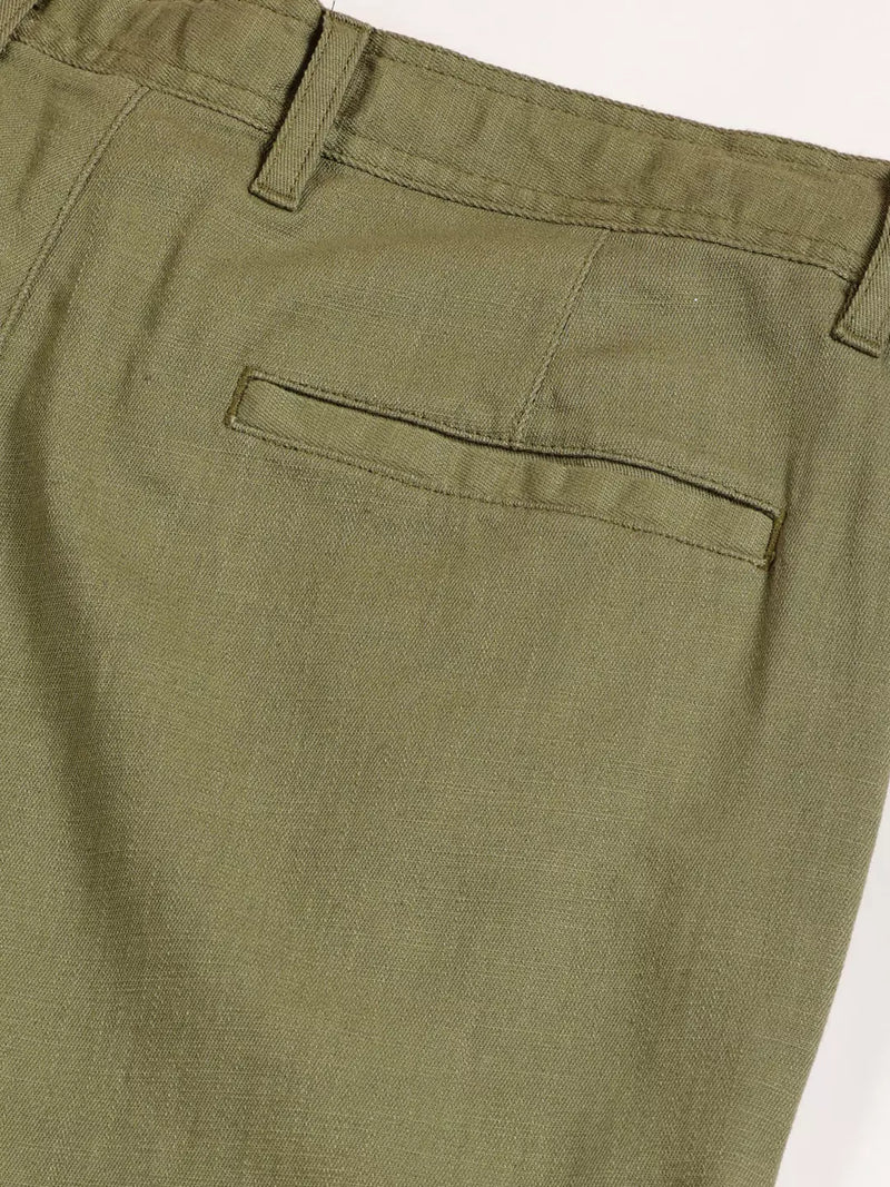 Thomas Scott Men Textured Mid-Rise Smart Chinos Trousers
